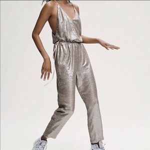 Free People Gold Jumpsuit